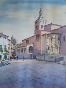 La iglesia de San Martín y la plaza de las Sirenas (IV) 11 40 Angel Contreras 2024 copia