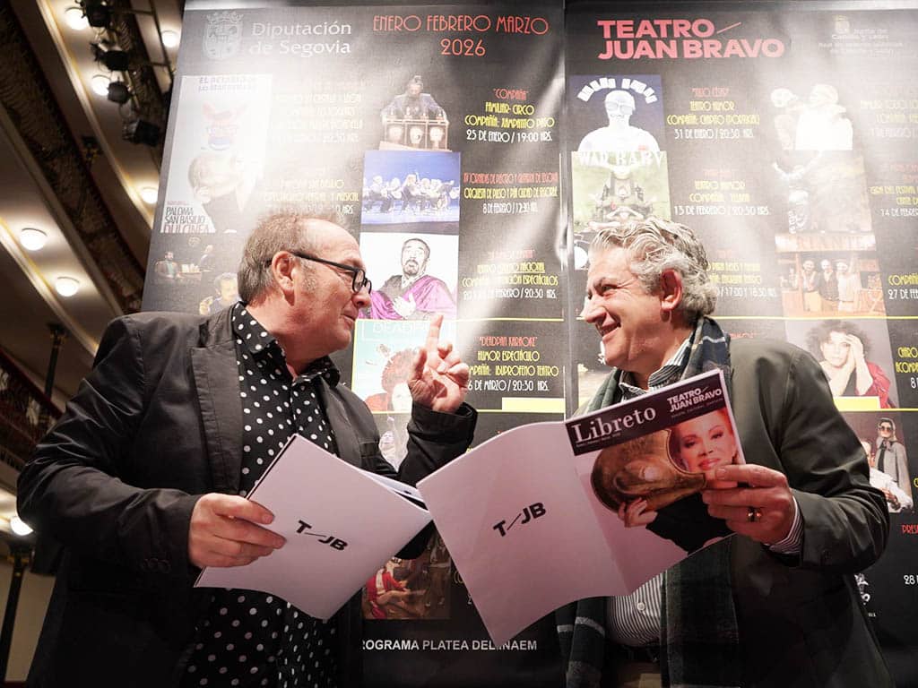 La nueva programación del Teatro Juan Bravo anuncia a Paloma San Basilio, Els Joglars y Pepón Nieto 3 Marco Antonio Costa y José María Bravo presentan la nueva programación del Teatro Juan Bravo. / TJB