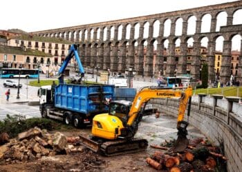 Inicio de las obras de lo que será el Centro de Interpretación del Acueducto. / Mario Antón Lobo