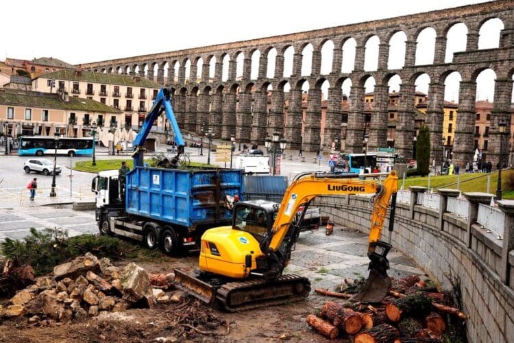 Comienzan las obras del Centro de Interpretación del Acueducto 1 Inicio de las obras de lo que será el Centro de Interpretación del Acueducto. / Mario Antón Lobo