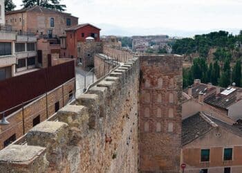 Tramo de la muralla de Segovia.