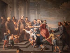 “Cuando uno comprende de verdad una escena la obra se abre de una manera impresionante” 3 San Antonio repartiendo panes. Willem van Herp y taller.