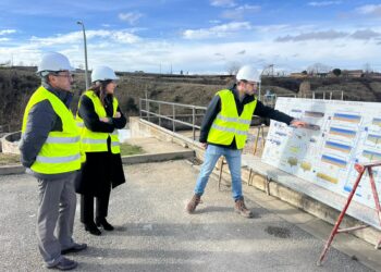 Visita a las obras de ampliación de la EDAR de Palazuelos de Eresma / JCYL