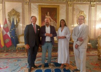 Jesús Álvarez, presidente de la ASPD, en una visita a Segovia./AYUNTAMIENTO