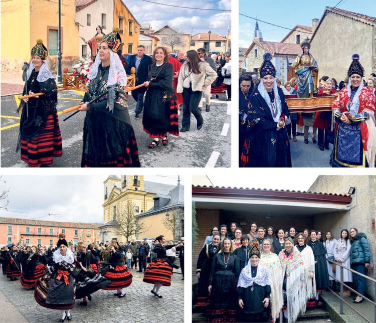 Arriba, aguederas en Tabanera del Monte; derecha, Otero de Herreros; abajo, Real Sitio de San Ildefonso y Carbonero el Mayor.