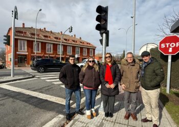 Transportes instala un semáforo en la travesía de la N-110 en Torrecaballeros para facilitar el paso de peatones / SUBDELEGACIÓN DEL GOBIERNO EN SEGOVIA