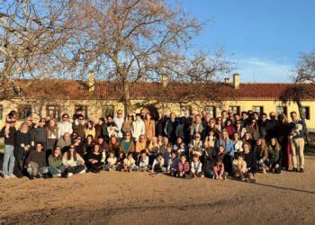 Dolores Cuencas y su familia.