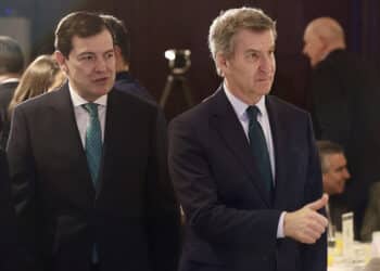 Fernández Mañueco acude a un desayuno informativo en Madrid. / Juan Lázaro