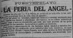 La feria El Ángel a través de las crónicas de prensa 7 Anuncio de 1921 de la Feria del Ángel.