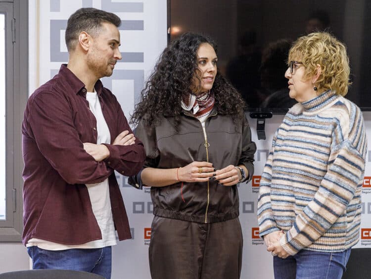 Álex Blázquez, Tamara Martín y Ana Fernández, de CCOO. / NACHO VALVERDE - ICAL
