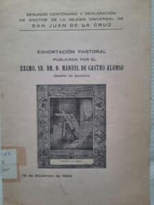 Segovia por San Juan de la Cruz 3 Carta del Obispo Castro.
