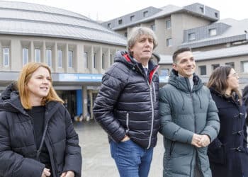 Los socialistas Paloma Ramírez, Carlos Martínez, Sergio Iglesias y Marta Águeda. / NACHO VALVERDE - ICAL
