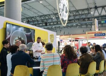 Stand de productos de Tierra de Sabor en la pasada feria Alimentaria de Barcelona. / Fira de Barcelona