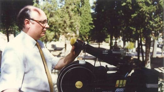 Pérez Merinero durante el rodaje de la película “Rincones del paraíso”, en 1996.