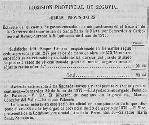 El Puente de Piedra 5 El Boletín Oficial de la Provincia de 1877.