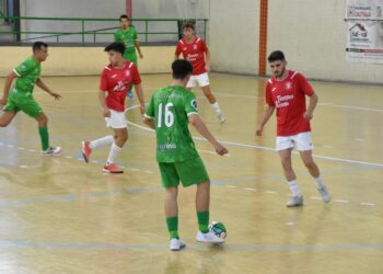 Un instante del encuentro del conjunto cuellarano durante la presente temporada en el Santa Clara./FS CUÉLLAR