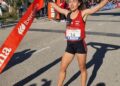 Idaira Prieto posa como campeona de España de 10km en ruta en Ibiza./RFEA