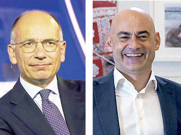 Enrico Letta y Borja Santos. / Roberto Arribas