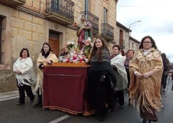 Procesión celebrada el pasado 5 de febrero en Veganzones / JAVIER SANZ GALLEGO
