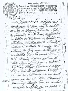 La feria El Ángel a través de las crónicas de prensa 6 Fernando VII firma el cambio de fecha de la celebración de la feria.