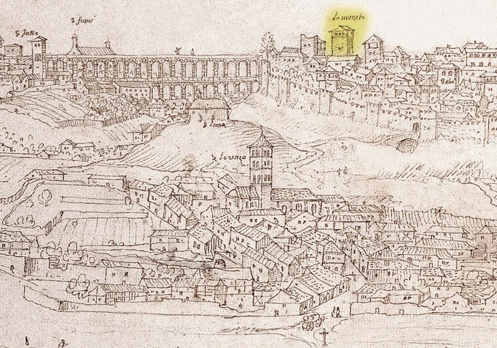 La Fábrica de Moneda de Enrique IV, siglo XV, dibujo de Wangarde.