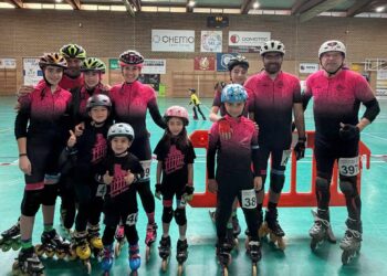 Integrantes del CD Segovia Patina en León./ SEGOVIA PATINA