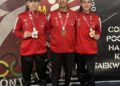 Javier Ruiz, María Lahsseoui, y Valeria Lucía. RM-SPORT