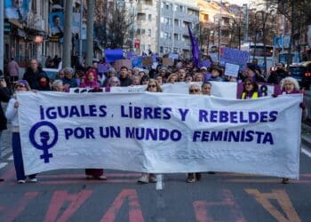 Cabecera de la manifestación del 8M. / HÉCTOR CRIADO