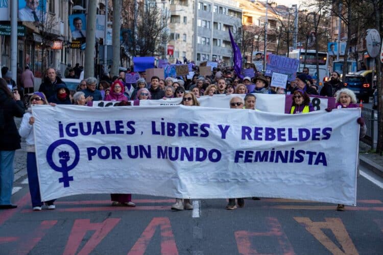 Cabecera de la manifestación del 8M. / HÉCTOR CRIADO