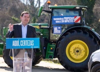Alfonso Fernández Mañueco durante su intervención./HECTOR CRIADO