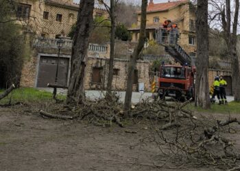 Intervención de los bomberos. /AYUNTAMIENTO DE SEGOVIA