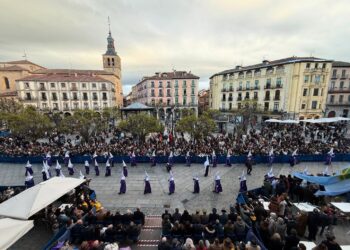 Gradas durante la pasada Semana Santa. /AYUNTAMIENTO DE SEGOVIA
