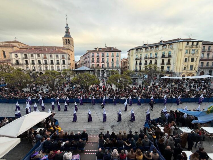 Gradas durante la pasada Semana Santa. /AYUNTAMIENTO DE SEGOVIA