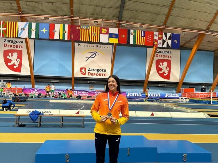 Celia Hidalgo durante su participación en Zaragoza./SPORTING SEGOVIA