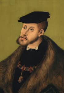 Carlos I y V de Alemania por Lucas Cranach el Viejo.