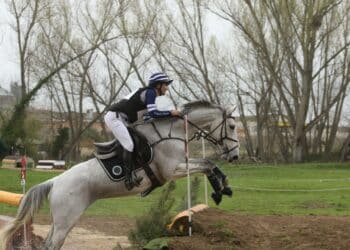Benjamin Massie, ganador del CCI 4 Estrellas, montando a ‘Guess Star’ durante el Concurso Completo en el Centro Ecuestre de Castilla y León, en Segovia./FHCYL