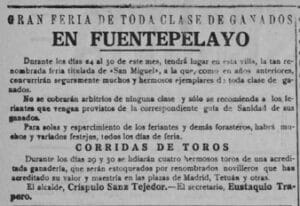 Feria de “San Miguel” en Fuentepelayo, en septiembre de 1922.