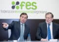 Alfonso Fernández Mañueco y Mariano Rajoy, en la sede de la FES. / HÉCTOR CRIADO