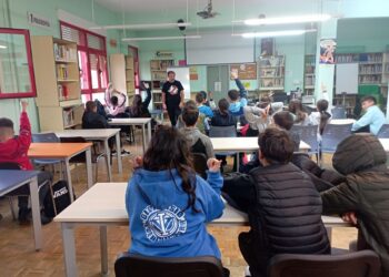 Uno de los talleres en un centro escolar. Diputación de Segovia