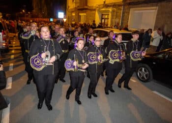 Banda de La Piedad en el Vía Crucis de La Pasión, en San José. / HÉCTOR CRIADO