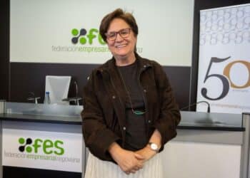 Irene Herranz en el acto reconocimiento a su trayectoria profesional otorgado por la Federación Empresarial segoviana. H.C.