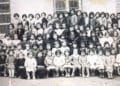 Grupo de niñas de párvulos de la escuela de Carbonero el Mayor.