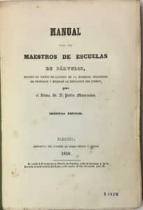 Manual para los maestros de párvulos, editado en 1864.