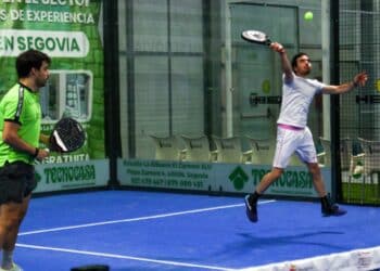Un instante durante la jornada pasada del Circuito Provincial de pádel en Valverde del Majano./DIPUTACIÓN