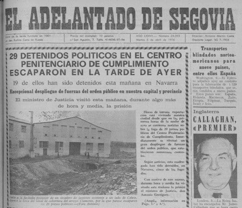 Medio siglo de la fuga de la cárcel de Segovia: el túnel que sorprendió a un país 2 05 1