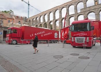 Camiones del carrusel. /ALEJANDRA SERNA