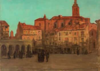 10 1906 Charles Cottet Plaza mayor con S Miguel 1 1