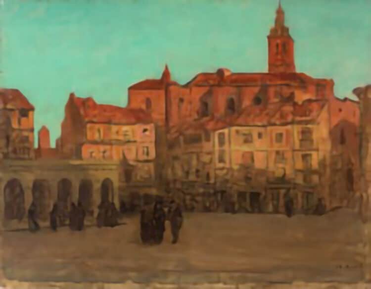 10 1906 Charles Cottet Plaza mayor con S Miguel 1 1