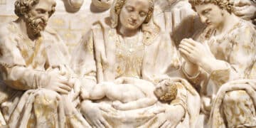 La obra, realizada en madera y alabastro, se comenzó a construir en 1577 bajo el mando de Juan López. / Carlos S. Campillo