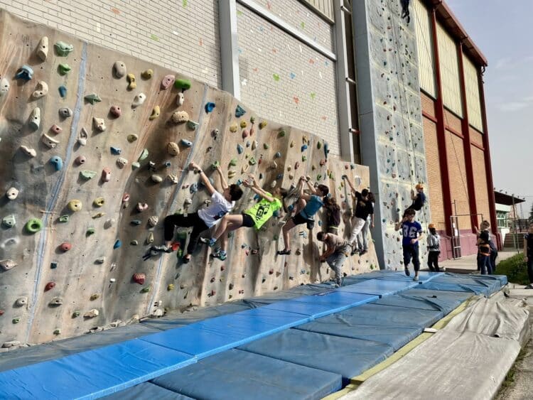 Un instante durante la final provincial de escalada./DIPUTACIÓN